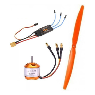Combo Brushless Aeromodelos Esc 40a 2212 2200 Kv + Hélice Combo Brushless Aeromodelos Esc 40a 2212 2200 Kv + Hélice
