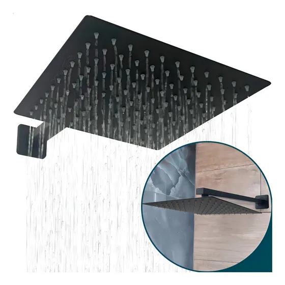 Chuveiro Moderno Simples 30x30 Cascata Ducha Parede Piscina