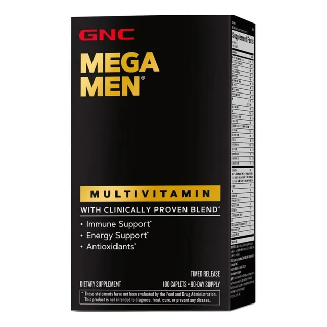 Multivitaminico Mega Men Gnc 180 Comprimidos Sin Sabor