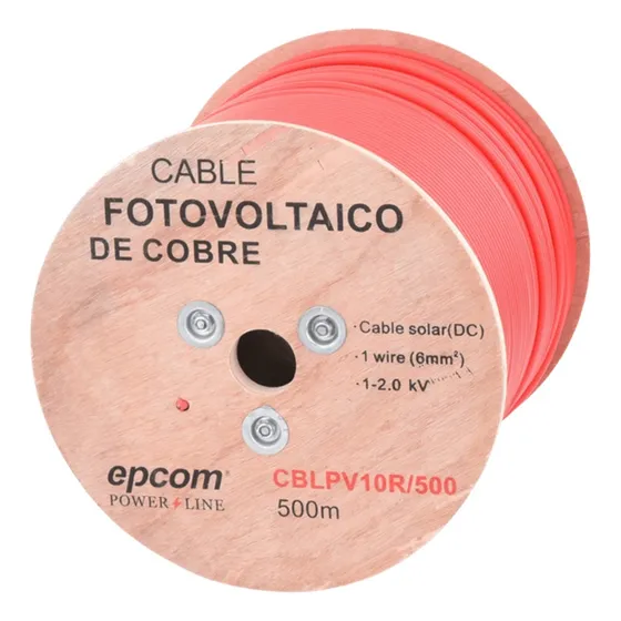 Cable Fotovoltaico Rojo, 6 Mm2 (10 Awg), 2000v, 500m Negro