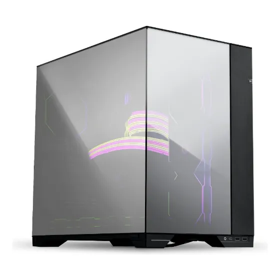 Gabinete Gamer Lian Li O11 Vision Chrome Mid Tower E-atx Cor Preto