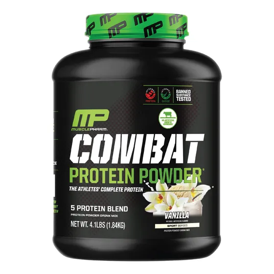 Proteína En Polvo Musclepharm Combat Vanilla, 1,8 Kg, 52 Por