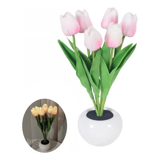 Tulip Flower Light - Lámpara Maceta De Tulipán Simulado Led