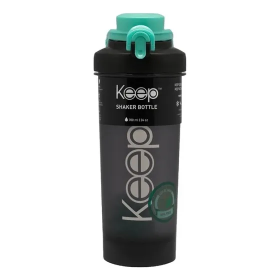 Botella Sport Shaker 700ml Keep Outdoor Gym Con Revolvedor Color Verde