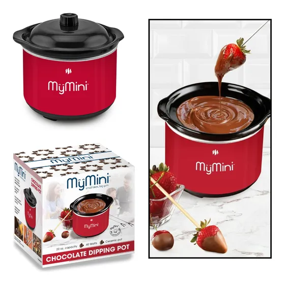 Mini Olla Electrica P/ Fondue Chocolate 20oz Mymini C/ Tapa