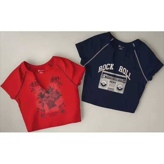 Blusa Mujer Algodón Corta Casual