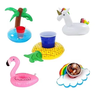 10 Porta Copo Inflavel , Boia Piscina Cacto Abacaxi Flamingo 10 Porta Copo Inflavel , Boia Piscina Cacto Abacaxi Flamingo