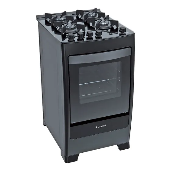 Cocina A Gas James Modelo C 700 V - Color Negro