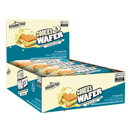 Wafer Proteico Display 12 Unidades 25g Cookies Shark Pro Wafer Proteico Display 12 Unidades 25g Cookies Shark Pro
