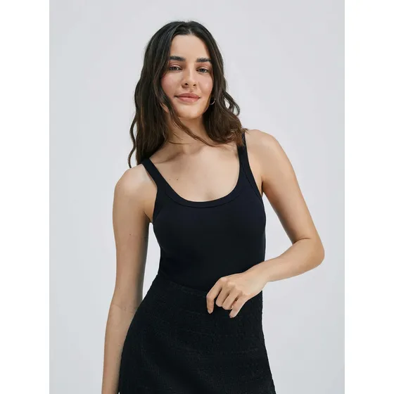 Musculosa Básica Femenina Acanalada - N1te