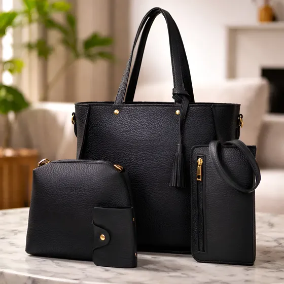 Set 4 Carteras Y Bolsos De Mano Para Mujer