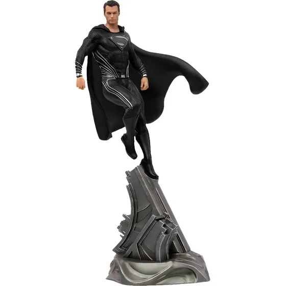 Superman Black Suit Justice League Iron Studios 1/10