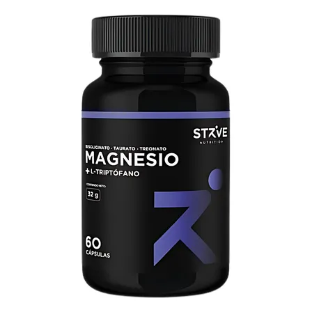 Strive Magnesio + L Triptófano 60 Cápsulas Nutricional Sin Sabor