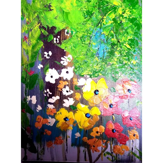Cuadros Al Acrílico Texturizados Árbol De La Vida / Florales