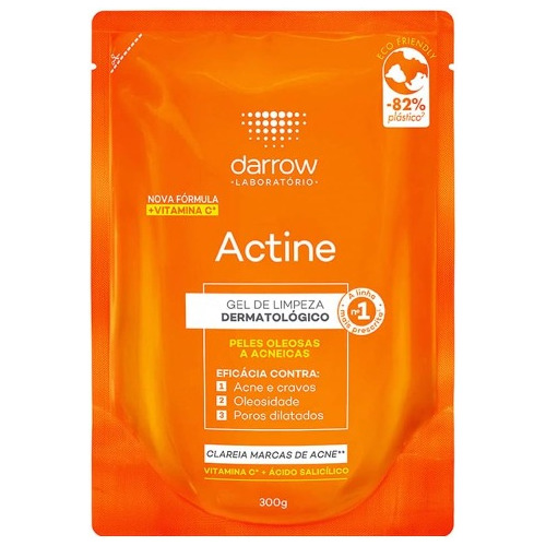 Gel De Limpeza Facial Actine Em Refil Com Vitamina C 300g Darrow Gel De Limpeza Facial Actine Em Refil Com Vitamina C 300g Darrow