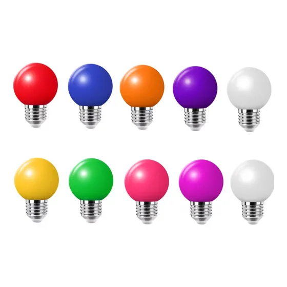 Kit 5x Lâmpada Bolinha Decorativa G45 3w 110v Várias Cores