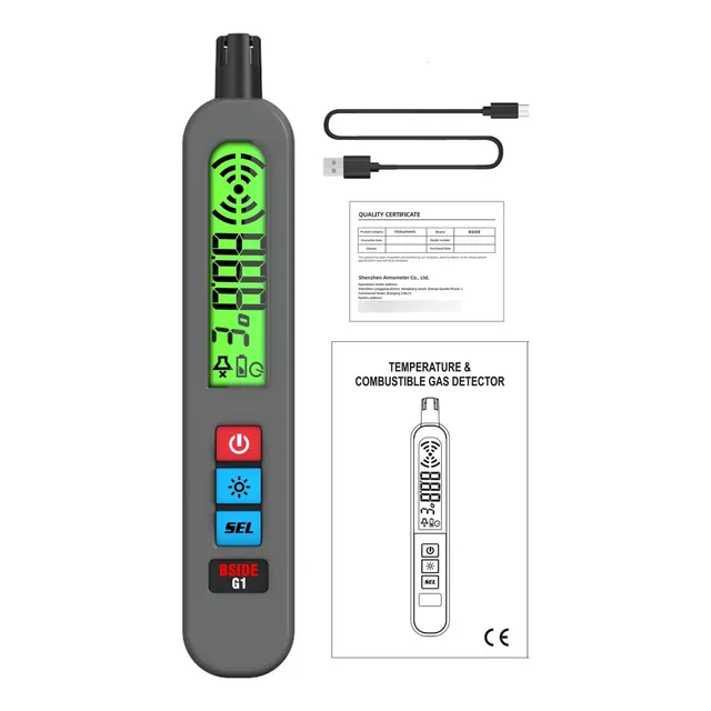Detector De Fugas De Gas Metano Glp Y Alcohol Inflamable Co2