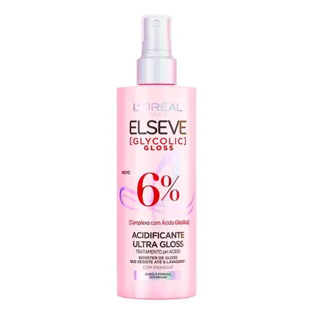 L'oréal Paris Elseve Acidificante Capilar Glycolic Gloss, Brilho Durador Resiste Por Até 6 Lavagens, 200ml