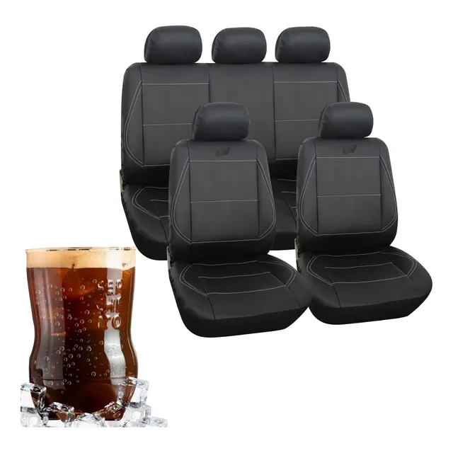 Funda Cubre Asiento Auto Simil Cuero + Vaso Ferchetto Padre