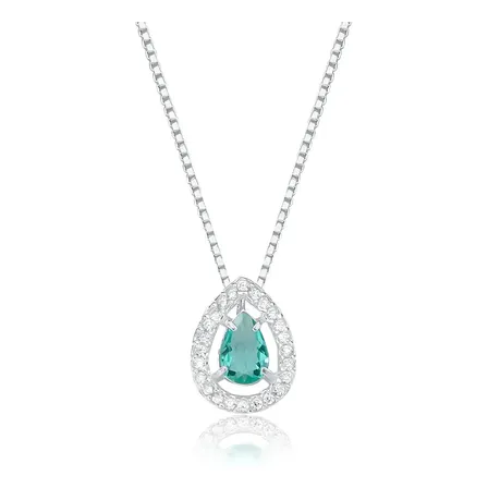 Colar Feminino Catherine Gota Prata 925 + Caixinha Presente Prateado