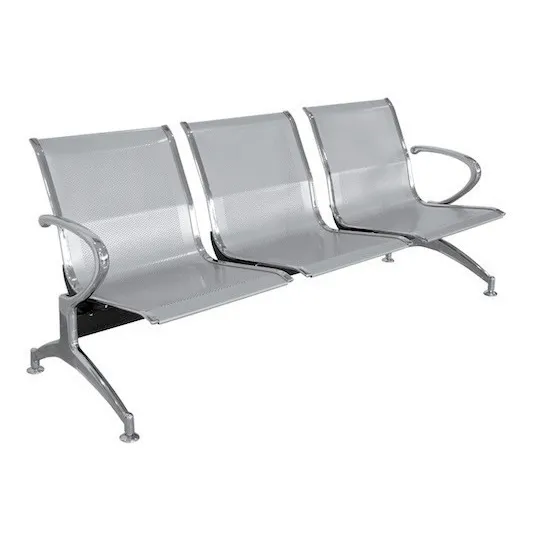 Silla Tamdem Cromado New York Torino 3 Puesto