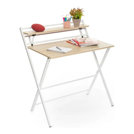 Escritorio Para Computadora Plegable Minimalista Color Maple