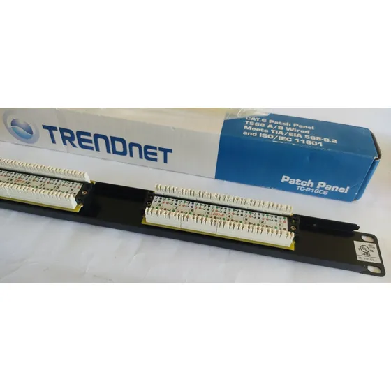 Patch Panel 16 Puertos Cat 5 Trendnet Red Voz Data Internet 