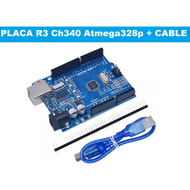 Placa Tipo Arduino Uno R3 Ch340 Atmega328p + Cable Nueva