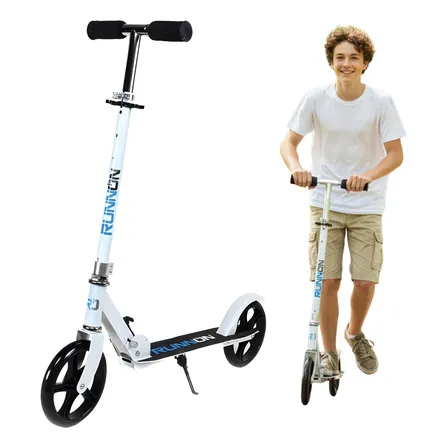 Patinete Grande Adolescente Adulto Scooter Dobrável Até 90kg Branco