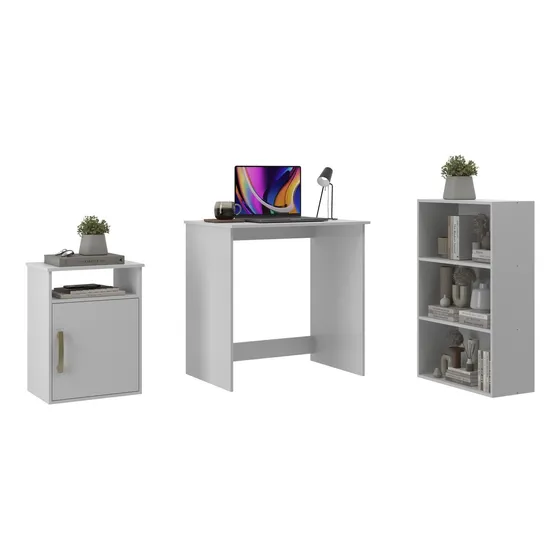 Escritorio - Mesa De Pc - Oficina - Estantería + Biblioteca