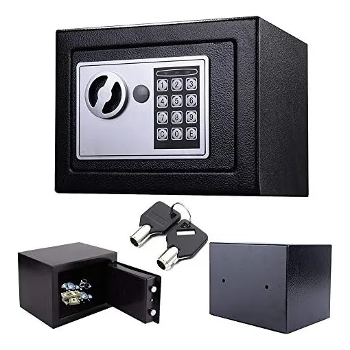 Caja Fuerte De Seguridad Digital Con Llave Antirrobo Pequeña
