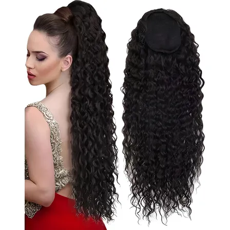 Rabo De Cavalo Aplique Cacheado Comprido 80cm Bio Vegetal