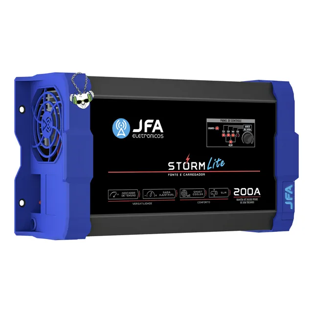 Fonte Carregador De Bateria Jfa 200a Lite Storm Slim Bivolt