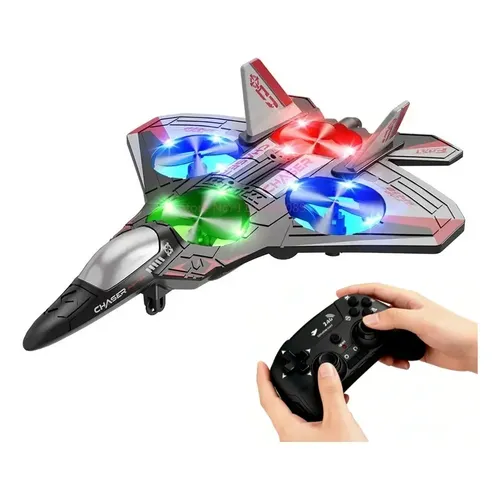 Avión RC De Combate Acrobático 2.4GHz – Con 4 Motores, Giros De 360°, Despegue Vertical Y Carcasa De Espuma Resistente, Ideal Para Principiantes Y Niños