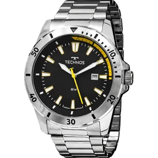 Technos Relógio Technos Masculino Militar Prata A Prova D´água 2115NA