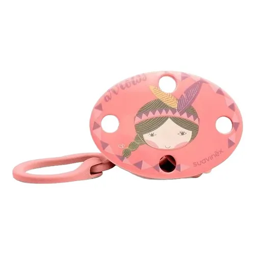Clip Para Chupon Arrows Suavinex Color Rosa