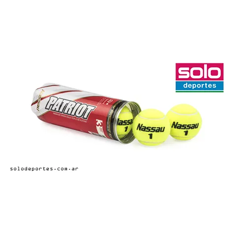 Tubo De Tenis Nassau X3 Patriot Solo Deportes