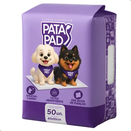 Tapete Higienico Caes Pequeno 60x55 50 Und - Patas Pads