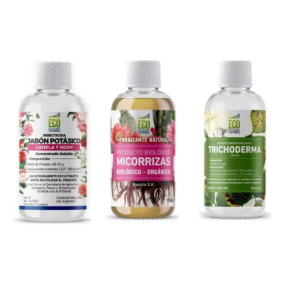 Eco Mambo Jabon Potasico + Tricodermas + Mico Gabba Grow Vivero Olivos