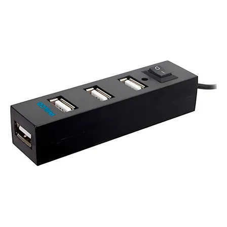 Hub Usb 2.0 4 Puertos Usb Philco Negro - Revogames