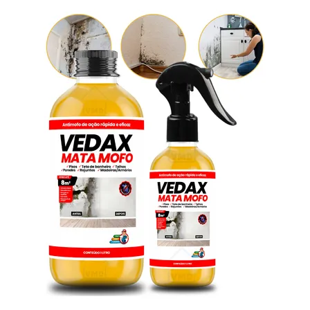 Mata Mofo Não Volta Anti Mofo Parede Teto Piso 1l + Spray