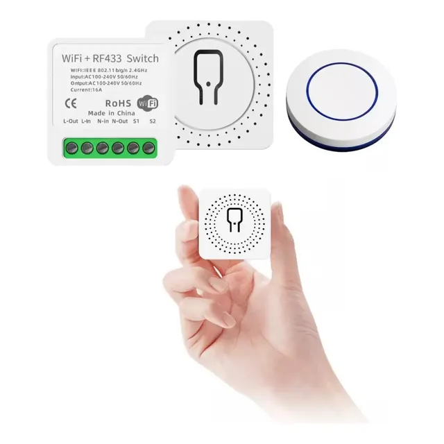 Interruptor Inteligente Control Remoto Rf433 16a Wifi Tuya