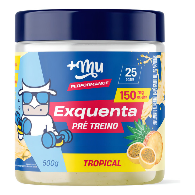 Pré Treino Exquenta Sabor Tropical 500g +mu Pré Treino Exquenta Sabor Tropical 500g +mu