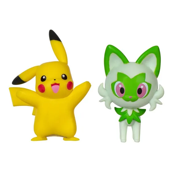 Set X2 Figuras Pokemon Sprigatito Y Pikachu Generación Ix