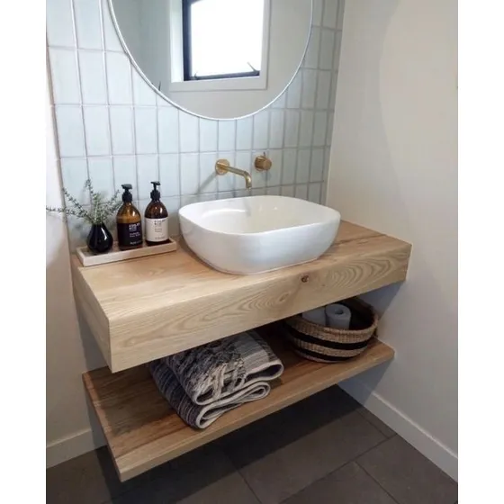 Mueble Para Lavamanos De Madera Moderno 