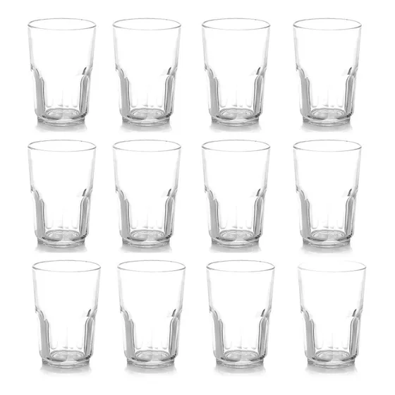 Vaso Bar Durax Genesis Vidrio Gaseosa Facetado Simil2711 X12