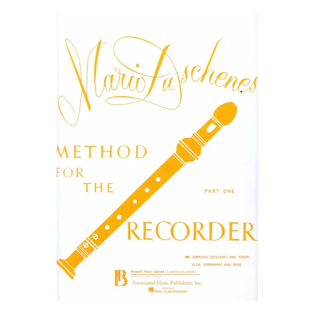 Method For The Recorder, Part One.: Soprano (descant) And Tenor., De Mario Duschenes. Method Recorder, Vol. Part One. Editorial Associated Music Publishers, Tapa Blanda En Inglés, 1957