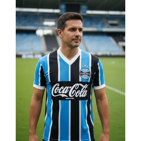 Camisa Grêmio Retrô 1989 Coca Cola Tricolor Oficial