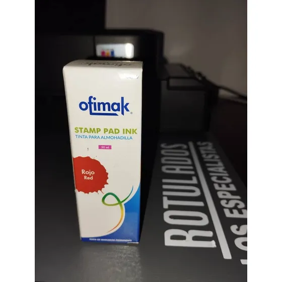 Tinta Roja Para Almohadilla En Gotero Ofimak 50ml