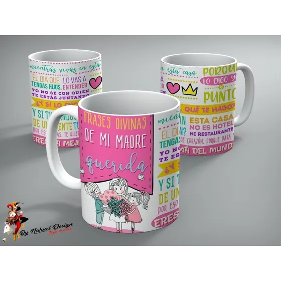 Taza De Ceramica Dia De La Madre Frases Deluxe